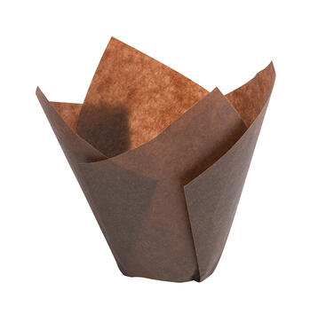 CAISSETTES DE CUISSON TULICUP EN PAPIER INGRAISSABLE BRUN Ø 35 H60 MM X300