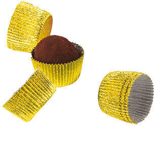 CAISSETTES ALUMINIUM POUR CHOCOLATS N3 Ø 23 MM OR X1000