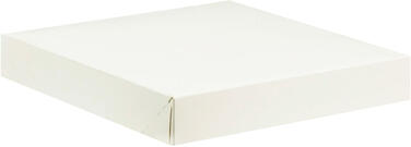 BOÎTES À TARTE EN CARTON BLANC H50 MM 260X260 MM X50