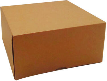 BOÎTES À ENTREMETS EN CARTON KRAFT BRUN H 80 MM 200X200 MM X50
