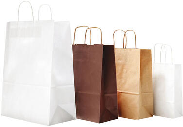 SAC POIGNÉES TORSADÉES PAPIER 32+16X43CM BLANC X250