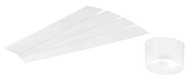 RUBAN CERCLAGE PATISSERIE PVC 24X4CM 100ï¿½ TRANSPARENT C/50