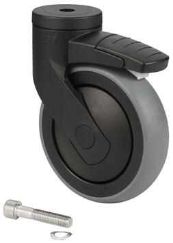ROULETTE POUR HYGO AVEC FREIN D125 NOIR