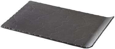 BASALT ASSIETTE RECTANGULAIRE BORD RELEVÉ 33,2 X 20 CM