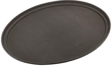 PLATEAU OVALE NOIR 68 X 56 CM