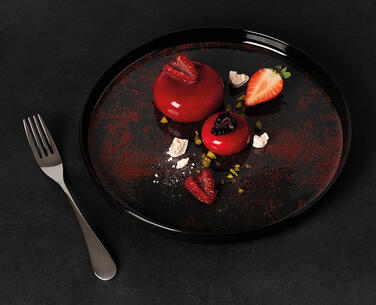 MARS ASSIETTE PLATE BORD DROIT Ø 25 CM
