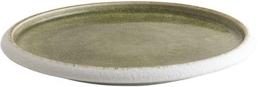 SAVEURS ASSIETTE BLANC/OLIVE Ø 23,5 CM