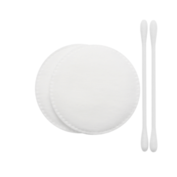 SET VANITY 2 COTONS-TIGES 2 DISQUES DE COTON BLANC SACHET X500