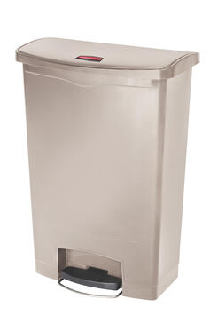POUBELLE A PEDALE SLIM JIM STEP ON 90L MODELE LARGE RESINE BEIGE