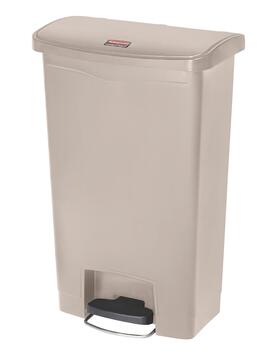 POUBELLE A PEDALE SLIM JIM STEP ON 50L MODELE LARGE RESINE BEIGE