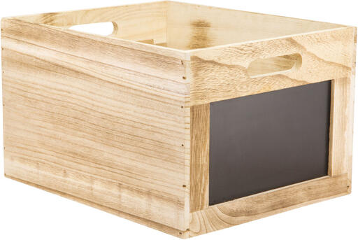 VINTAGE CAISSE BOIS ET ARDOISE 35 X 28 CM H 21 CM