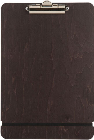 PORTE-MENU AVEC PINCE BOIS FONCÉ A4 34,5 X 23 CM