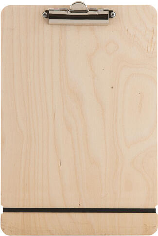 PORTE-MENU AVEC PINCE BOIS CLAIR A4 34,5 X 23 CM