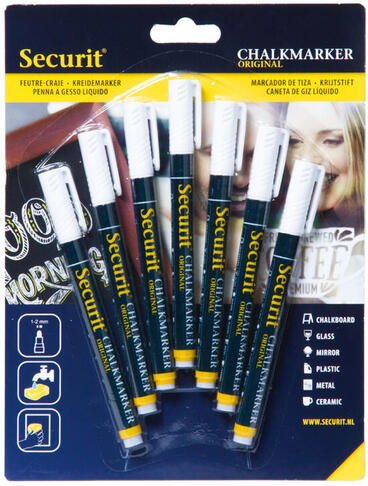 FEUTRES CRAIE POINTE 1-2 MM BLANC X7