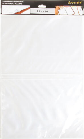 INSERTS POUR PROTÈGE-MENUS FORMAT A4 X10