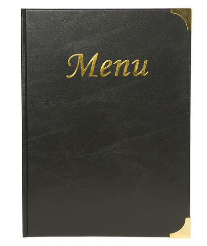 CLASSIC PROTÈGE-MENU FORMAT A4 NOIR
