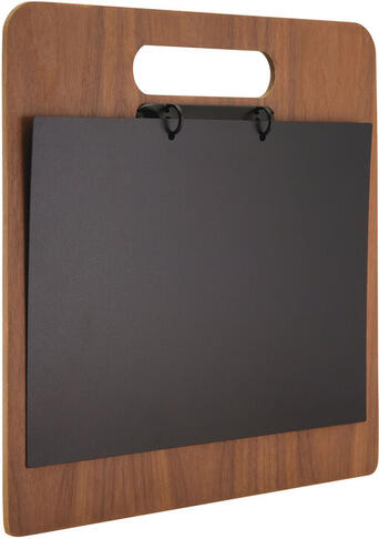 SECURIT CARTE MENU EN NOYER FORMAT A4 32,3 X 30 CM