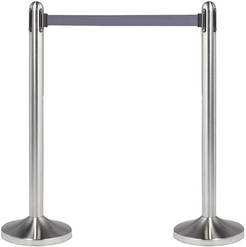 POTEAU RUBAN RÉTRACTABLE 1 M GRISE