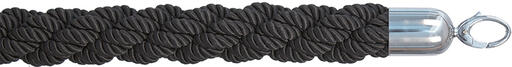 CORDE TRESSÉE NOIRE EMBOUT DORÉ 150 CM