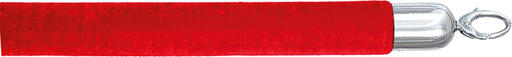 CORDE VELOURS ROUGE EMBOUT EN ACIER INOXYDABLE 150 CM