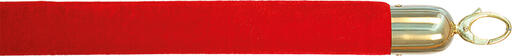 CORDE VELOURS ROUGE EMBOUT DORÉ H 97 CM
