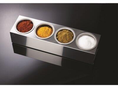 ROLL BOX INOX 4 BOLS 51X13.5 CM