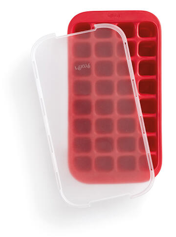BAC EN LATEX DE 32 GLAÇONS RECTANGULAIRES AVEC COUVERCLE ET SUPPORT 33,5X18 CM
