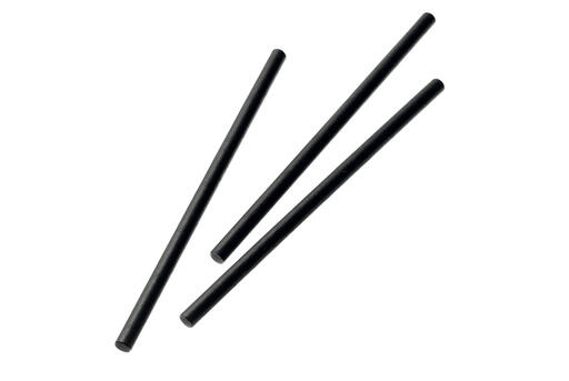 PAILLE DROITE 12CM PAPIER NOIR X250