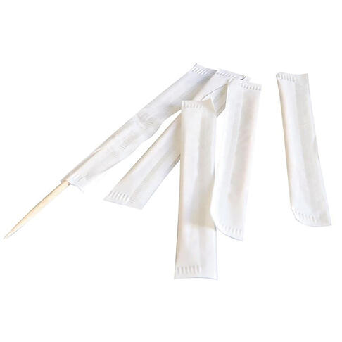 CURE-DENTS BOIS 6,5CM SACHET INDIVIDUEL BOITE X1000
