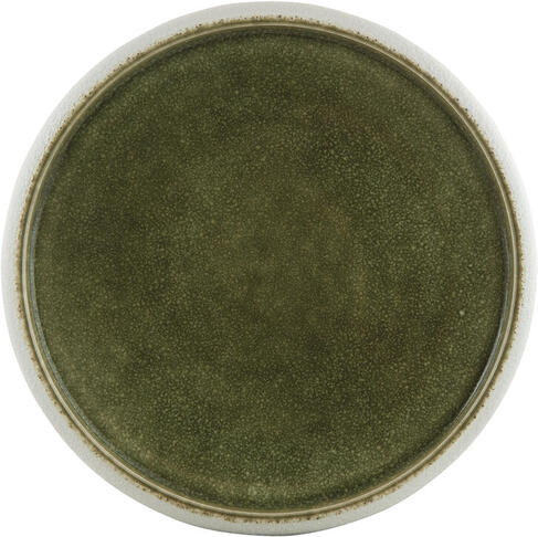 SAVEURS ASSIETTE BLANC/OLIVE Ø 19 CM