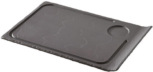BASALT ASSIETTE À STEAK RECTANGULAIRE BORD RELEVÉ 33 X 22 CM