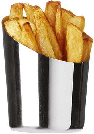 POT A FRITES BORD BISEAUTÉ EN INOX Ø 8,5 CM