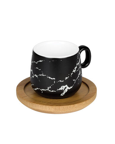 TASSE A CAFE MARBRE AVEC SOUS COUPE 8CL