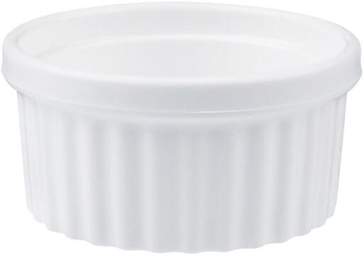 RAMEQUINS CANNELÉS 3 CL Ø 5,3 CM BLANC X12