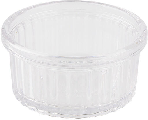 RAMEQUINS CANNELÉS 6 CL Ø 6,5 CM TRANSPARENT X12