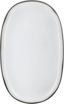 CARACTÈRE ASSIETTE OVALE BLANCHE Ø 35 CM