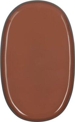 CARACTÈRE ASSIETTE OVALE CANNELLE Ø 35 CM