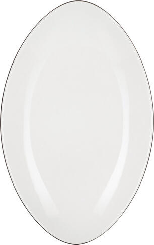 EQUINOXE ASSIETTE OVALE BLANCHE 35X22,3 CM