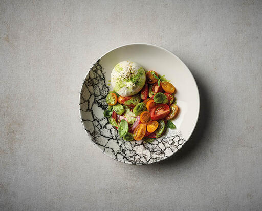 KINTSUGI ACCENTS QUARTZ BLACK ASSIETTE CREUSE Ø 24,8 CM