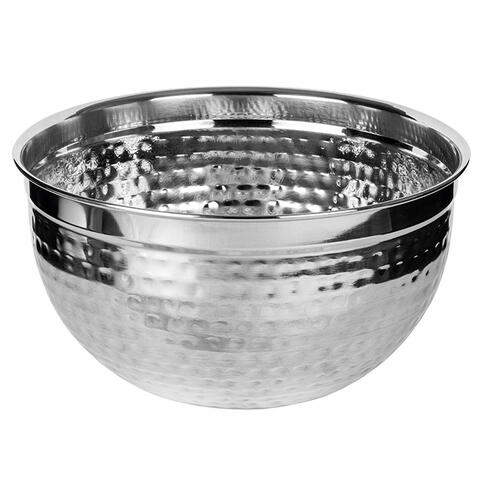 TAMBOUR SALADIER INOX MARTELÉ 165 CL Ø 16,8 CM