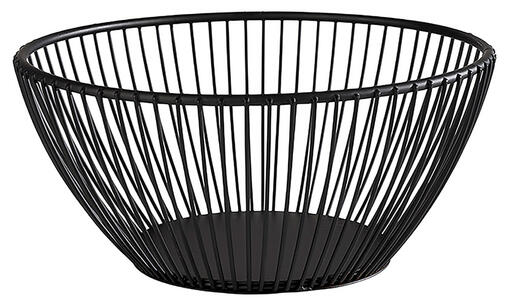CORBEILLE À PAIN EN FIL MÉTAL NOIR Ø 17,5 CM
