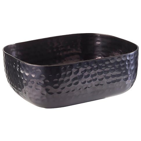 CORBEILLE MARTELÉE ANTHRACITE 15,5X12X5,5 CM
