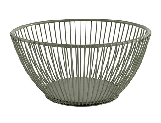 CORBEILLE PAIN FILAIRE METAL D17,5CM VERT MAT