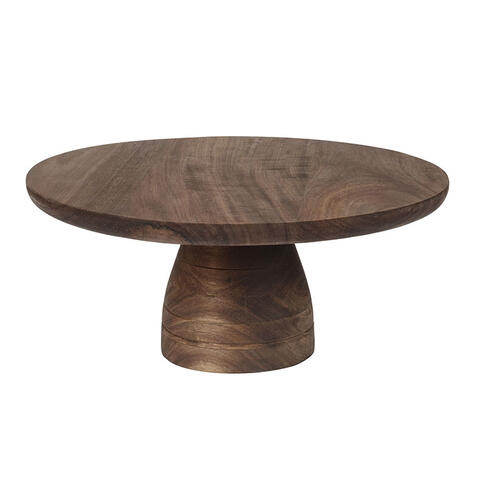 PLATEAU PRESENTOIR GATEAU SUR PIED 35X15CM ACACIA