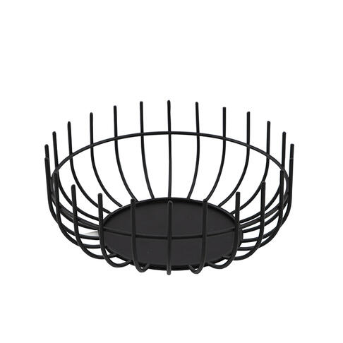 CORBEILLE FILAIRE METAL D25X10CM NOIR