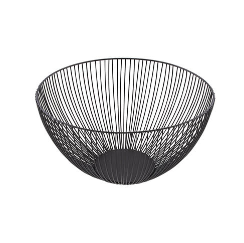 CORBEILLE FILAIRE METAL D25X14,5CM NOIR