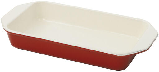 LE CHASSEUR PLAT À RÔTIR ROUGE 34 X 18 CM