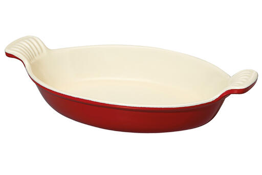 LE CHASSEUR PLAT OVALE ROUGE 25 CM