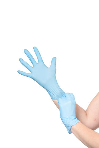 GANT NITRILE BLEU NON POUDRÉ KOLMI COVERFEEL CARE TAILLE XL BOITE X90