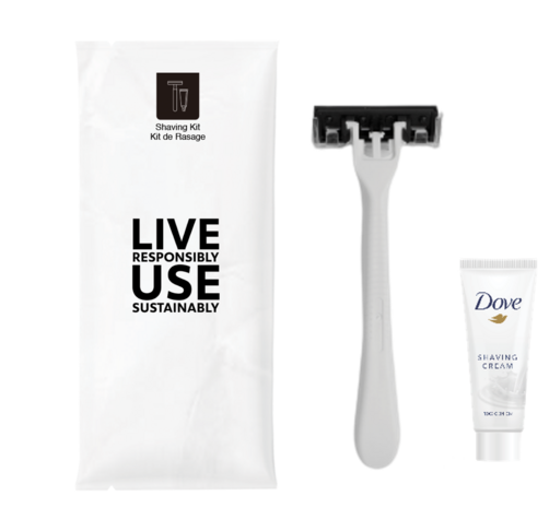 SET RASAGE RASOIR 3 LAMES CRÉME DE RASAGE DOVE 10ML X250